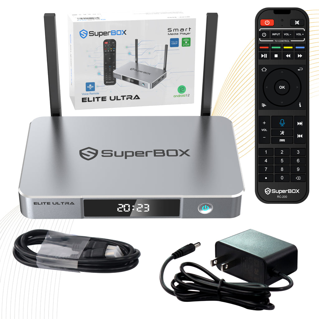 Besttop S6 Elite Ultra Superbox for TV 2025 Fully Loaded, Wireless Voice Remote Included, 1000M Ethernet Port Super Box with Voice Remote, 4G RAM+128G ROM, 6K, Easy Setup Guide by Authorised Seller