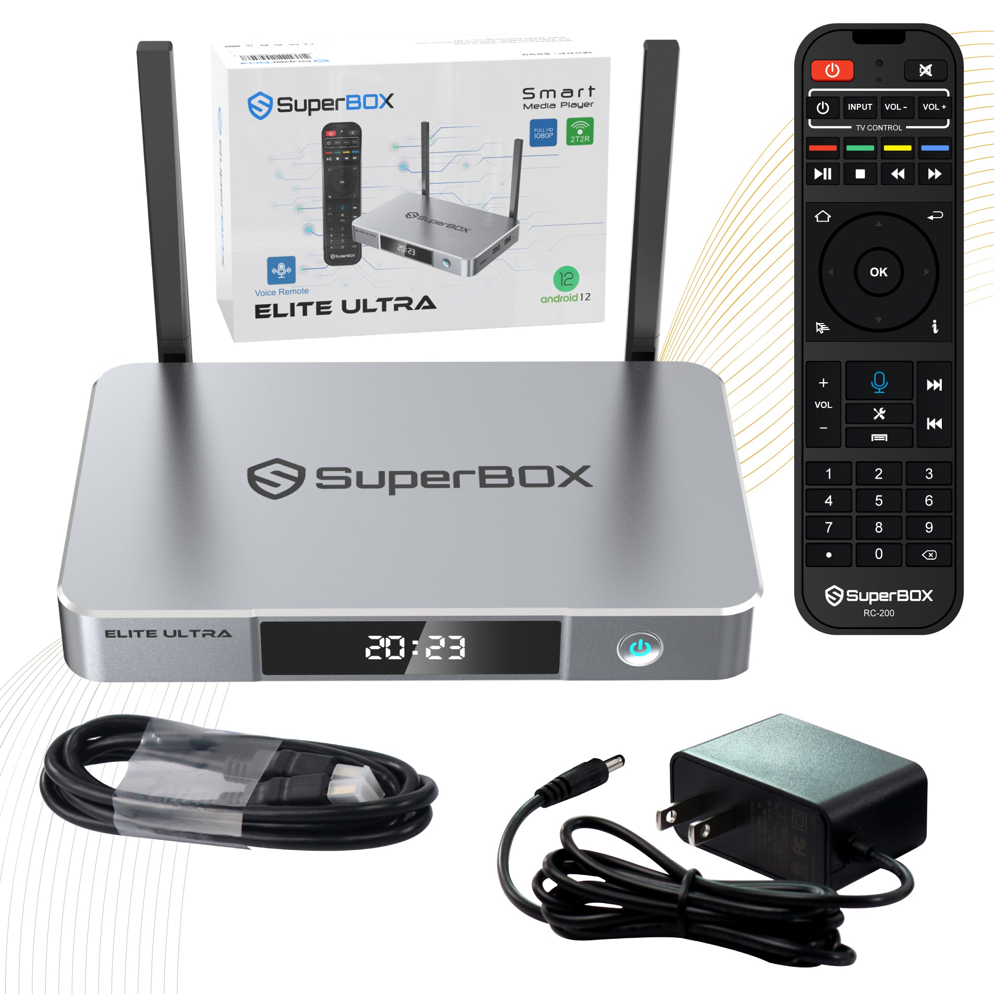 Besttop S6 Elite Ultra Superbox for TV 2025 Fully Loaded, Wireless Voice Remote Included, 1000M Ethernet Port Super Box with Voice Remote, 4G RAM+128G ROM, 6K, Easy Setup Guide by Authorised Seller