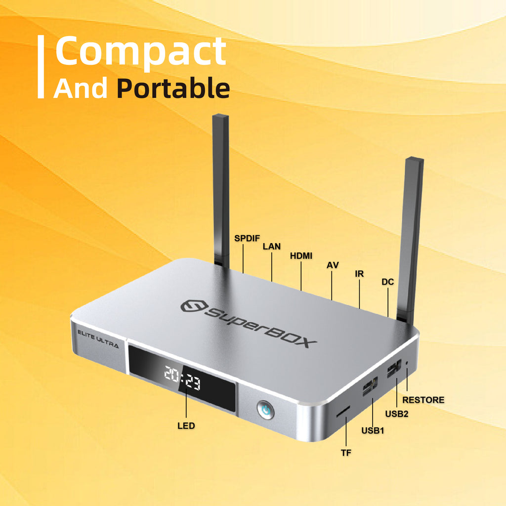 Besttop S6 Elite Ultra Superbox for TV 2025 Fully Loaded, Wireless Voice Remote Included, 1000M Ethernet Port Super Box with Voice Remote, 4G RAM+128G ROM, 6K, Easy Setup Guide by Authorised Seller