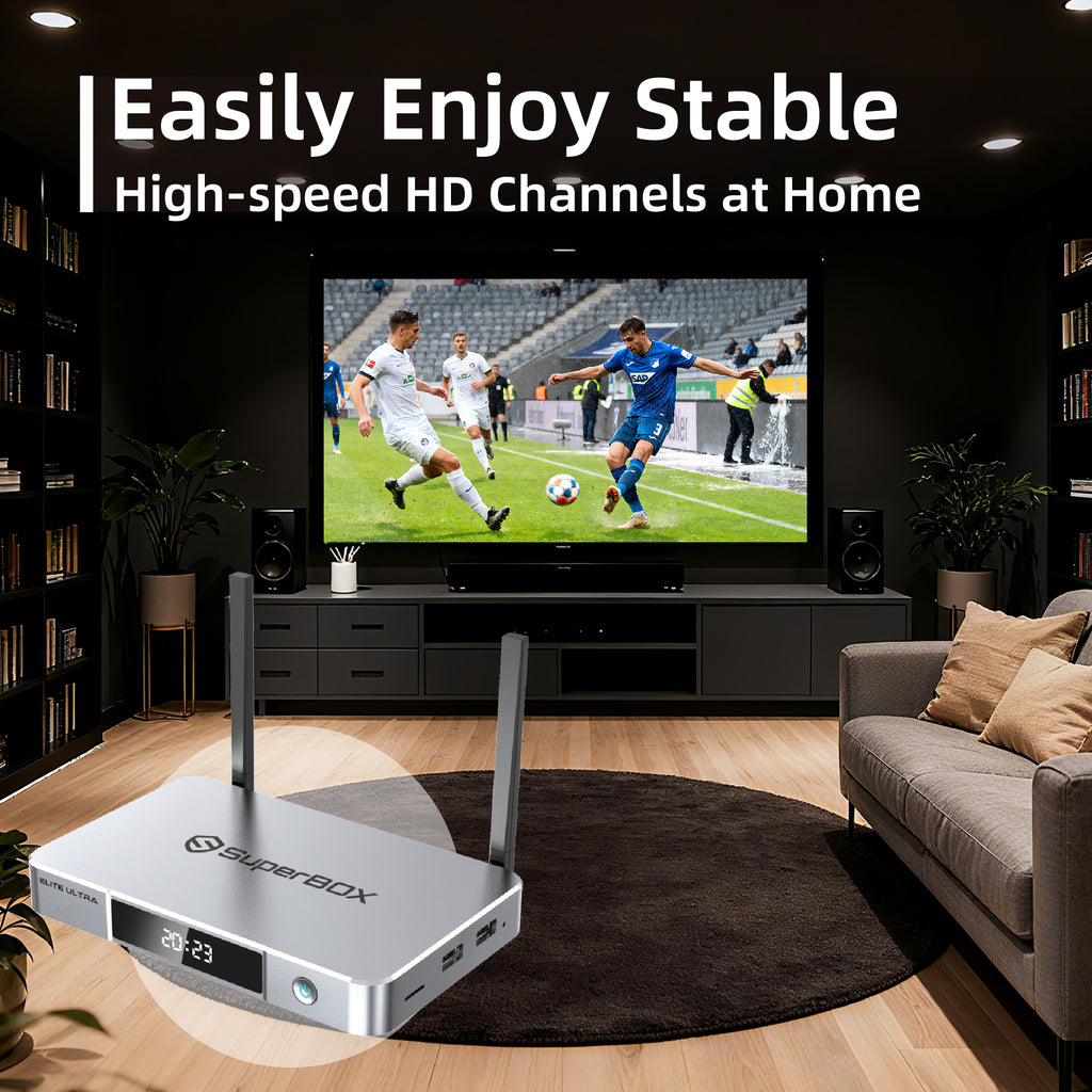 Besttop S6 Elite Ultra Superbox for TV 2025 Fully Loaded, Wireless Voice Remote Included, 1000M Ethernet Port Super Box with Voice Remote, 4G RAM+128G ROM, 6K, Easy Setup Guide by Authorised Seller