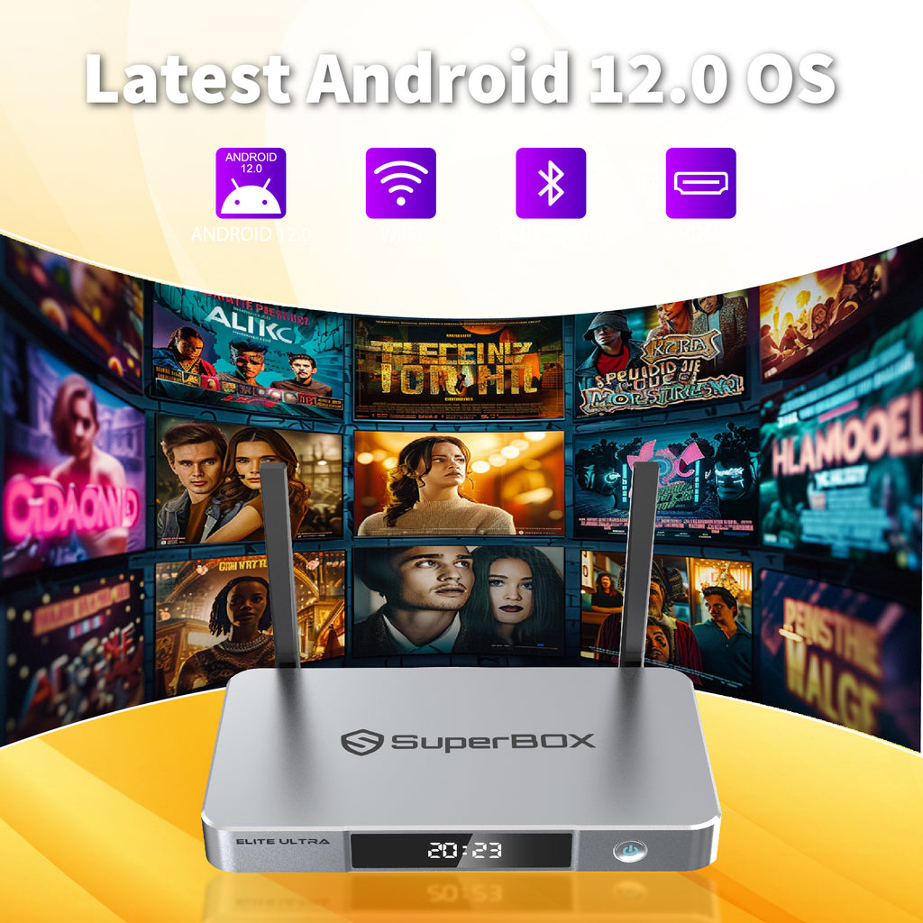 Besttop S6 Elite Ultra Superbox for TV 2025 Fully Loaded, Wireless Voice Remote Included, 1000M Ethernet Port Super Box with Voice Remote, 4G RAM+128G ROM, 6K, Easy Setup Guide by Authorised Seller