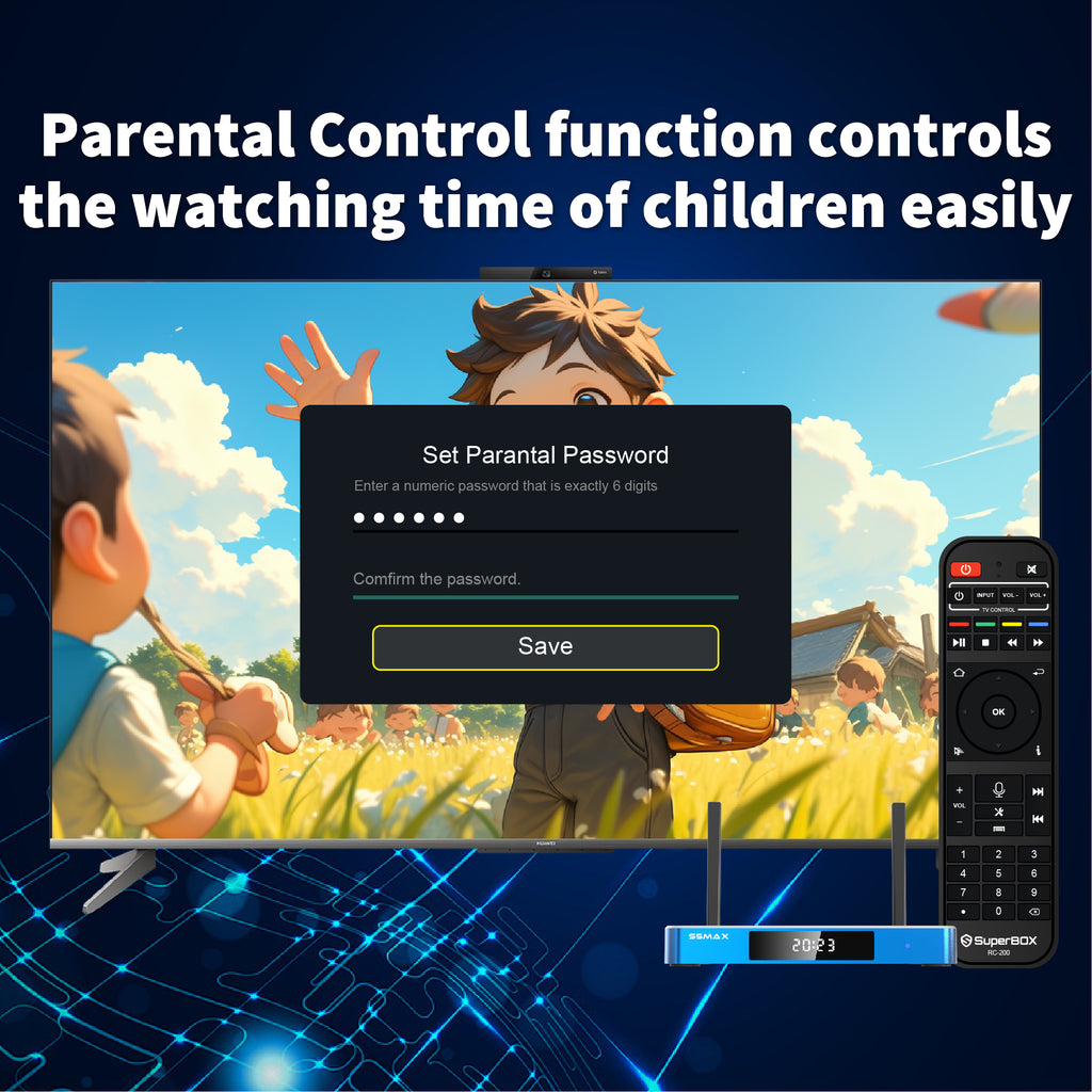 Besttop SuperBox S6 Max 2025 Fully Loaded, 4GB RAM+64GB ROM, Super Box S6Max Smart TV Box with Voice Remote, Easy Setup Guide & Phone Support by Authorised Besttop Seller