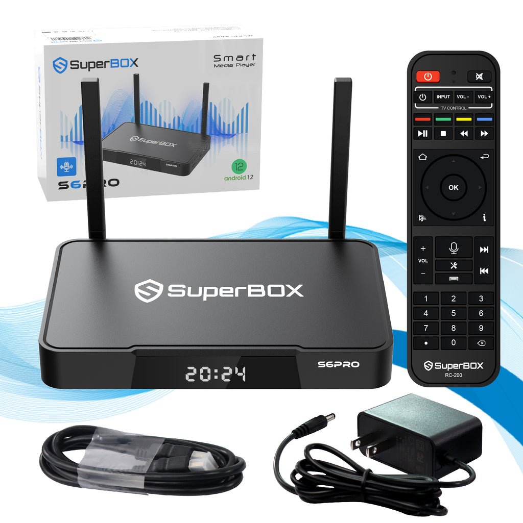 Besttop S6 Pro 2025 SuperBox for Samrt TV, Wireless Voice Remote Included, 1000M Ethernet Port Fast Speed S6pro Super Box with Voice Remote, 4GB RAM+32GB Storage Easy Setup Guide by Seller