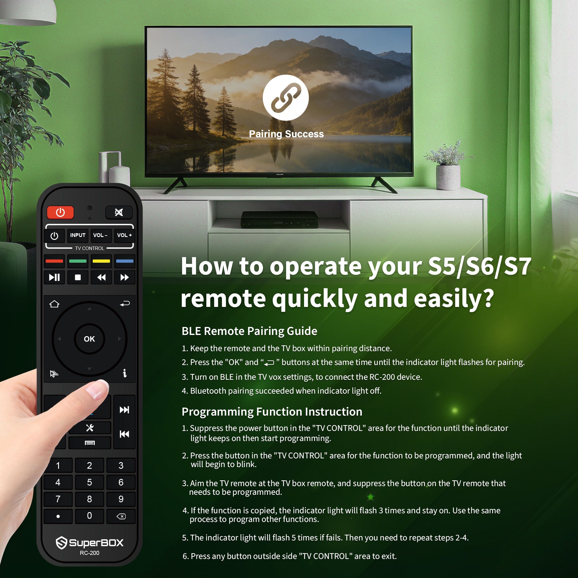Besttop S6 Pro 2025 SuperBox for Samrt TV, Wireless Voice Remote Included, 1000M Ethernet Port Fast Speed S6pro Super Box with Voice Remote, 4GB RAM+32GB Storage Easy Setup Guide by Seller