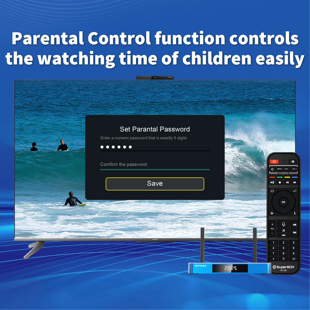 Besttop Latest SuperBox S7 Max 2026 Fully Loaded, 4GB RAM+64GB ROM for Family Entertainment, Super Box S7Max 6K Smart TV Box with Voice Remote, Time Shift & Parental Controls