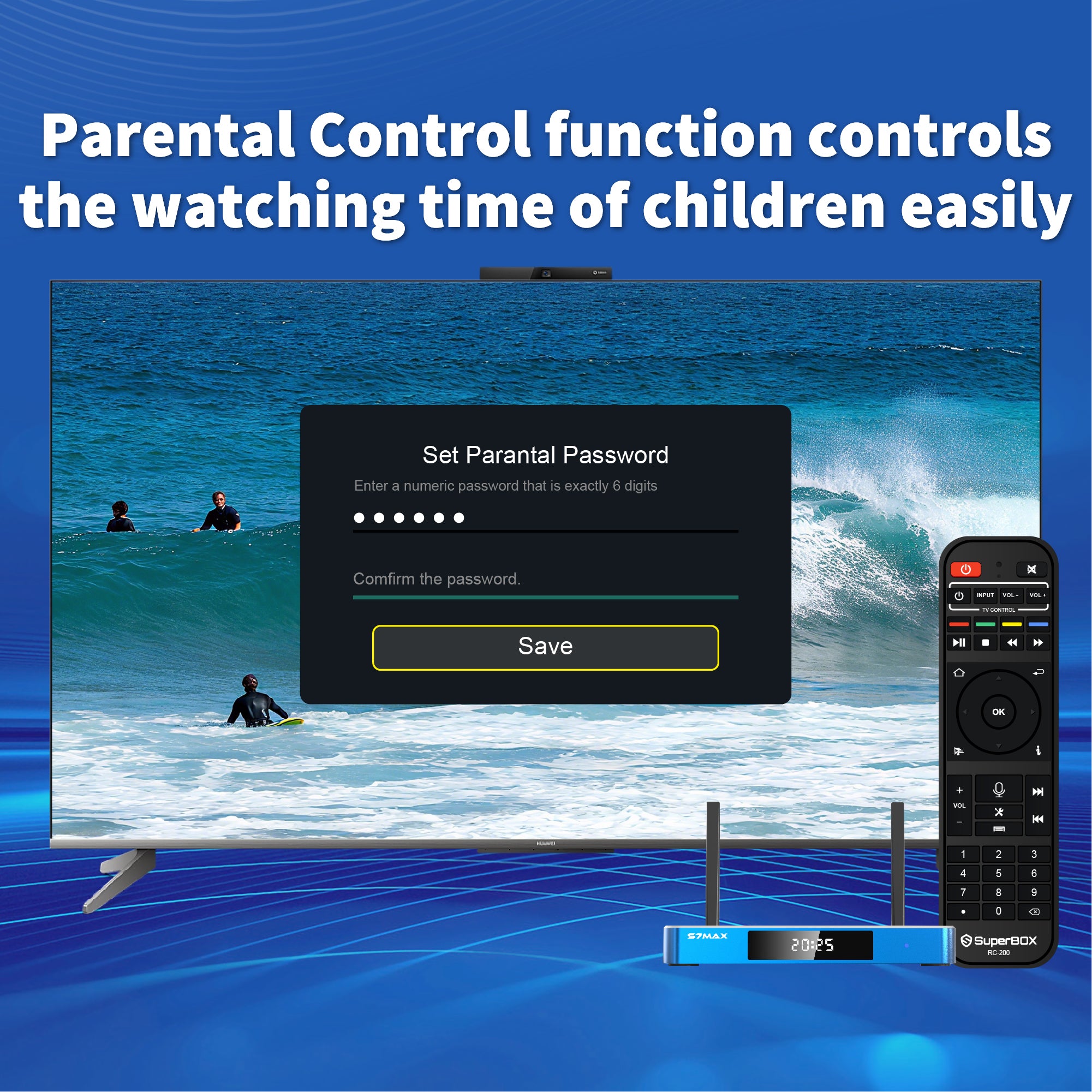 Besttop Latest SuperBox S7 Max 2026 Fully Loaded, 4GB RAM+64GB ROM for Family Entertainment, Super Box S7Max 6K Smart TV Box with Voice Remote, Time Shift & Parental Controls