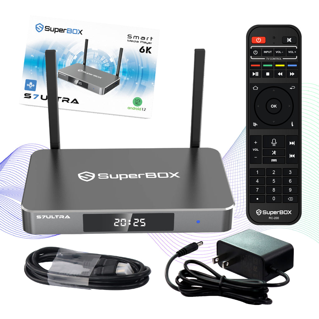 Besttop Newest SuperBox S7 Ultra 2026 Fully Loaded, 4G RAM+128G ROM Super Box S7ultra with Voice Remote& 7-day Time Shift, Premium 6K, Easy Setup Guide (Parental Control Time Included)