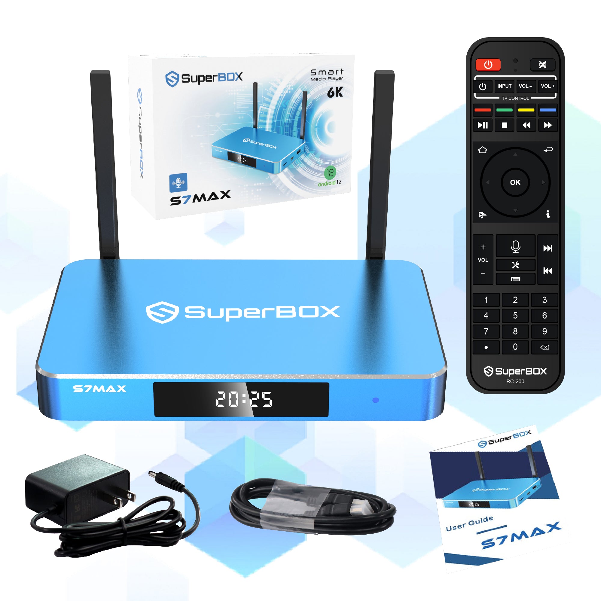Besttop Latest SuperBox S7 Max 2026 Fully Loaded, 4GB RAM+64GB ROM for Family Entertainment, Super Box S7Max 6K Smart TV Box with Voice Remote, Time Shift & Parental Controls